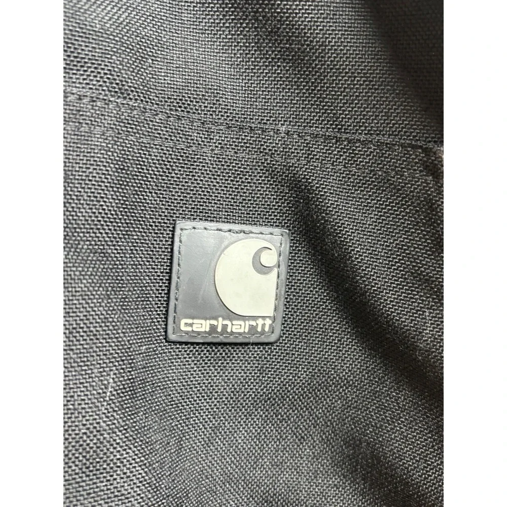 Carhartt Mens 3XL‎ Black Hooded Duck Insulated Active Jacket Workwear Chore Coat